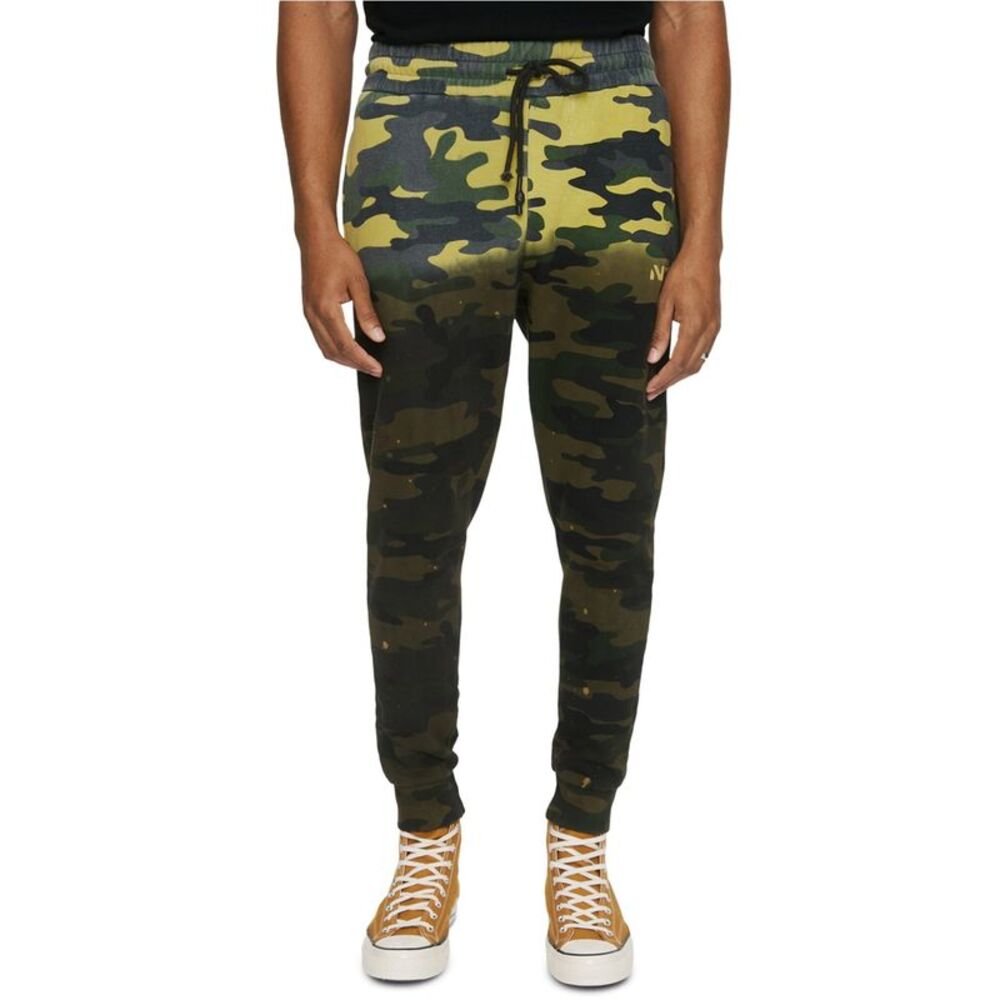 Elevenparis Mens Acid Fleece Camo Straight Leg Jogger Athletic Pants, NWT